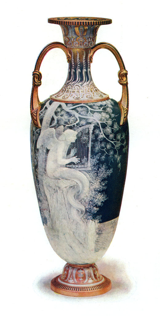 Detail of 'The Siren', Minton Vase by Marc-Louis-Emmanuel Solon by Marc-Louis-Emmanuel Solon