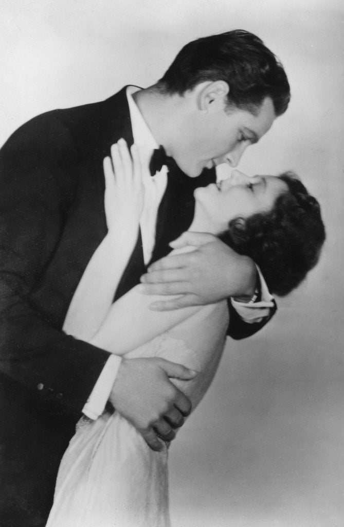 Detail of Janet Gaynor (1906-1984) and Charles Farrell (1901-1990), American actors by Anonymous