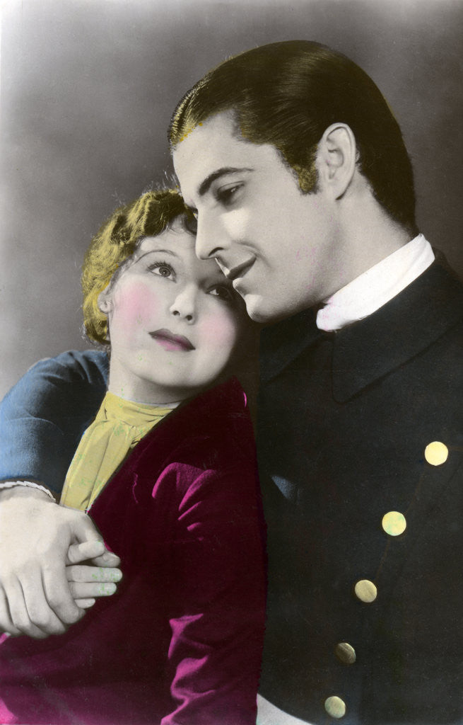 Detail of Ramon Novarro (1899-1968) and Dorothy Jordan by Anonymous