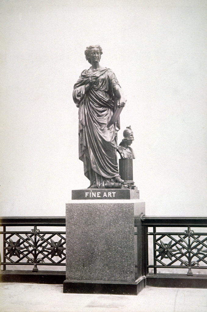 Detail of Bronze statue of Fine Art, located on the north parapet of Holborn Viaduct, London by Henry Dixon