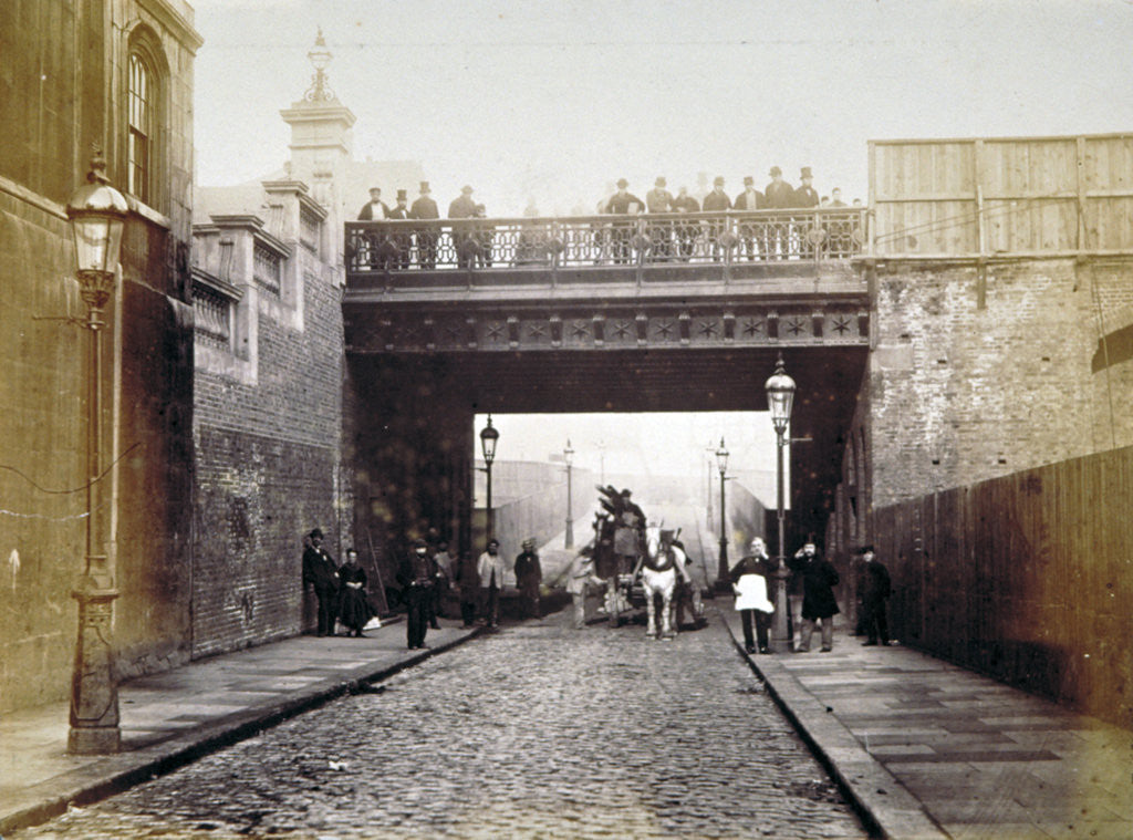Detail of View of Shoe Lane Bridge, City of London by Henry Dixon