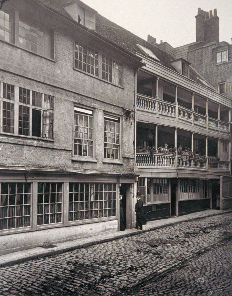 Detail of The George Inn, Borough High Street, Southwark, London by Henry Dixon