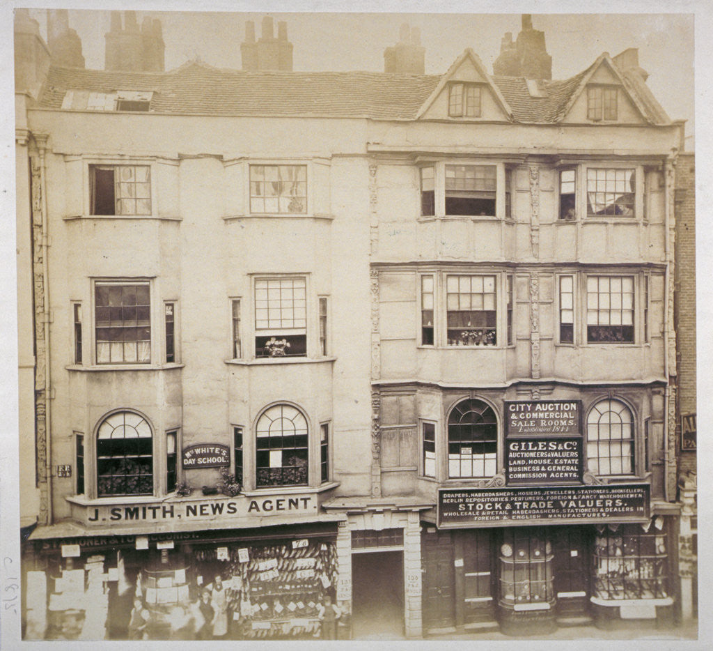 Detail of Shops in Aldersgate Street, City of London by Anonymous