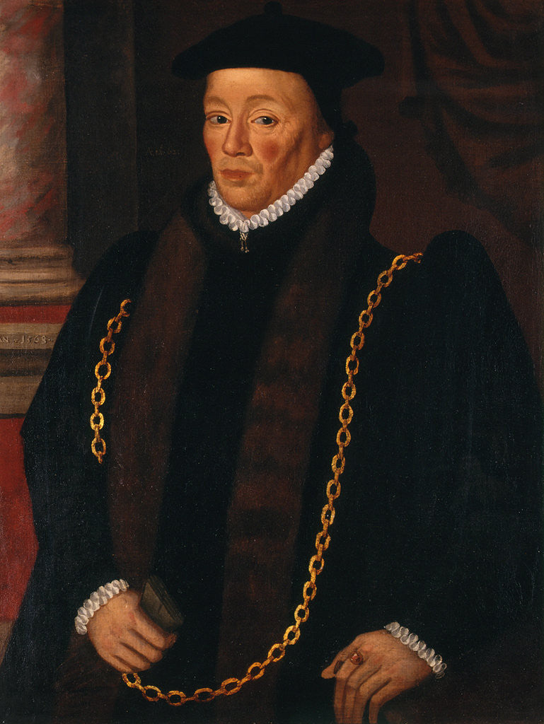 Detail of Sir William Garrard, Lord Mayor 1555 by Anonymous