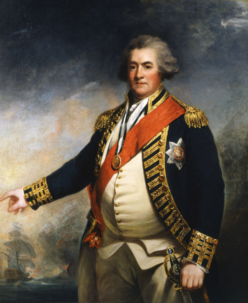 Detail of Admiral Lord Duncan, 18th century British naval commander by John Hoppner