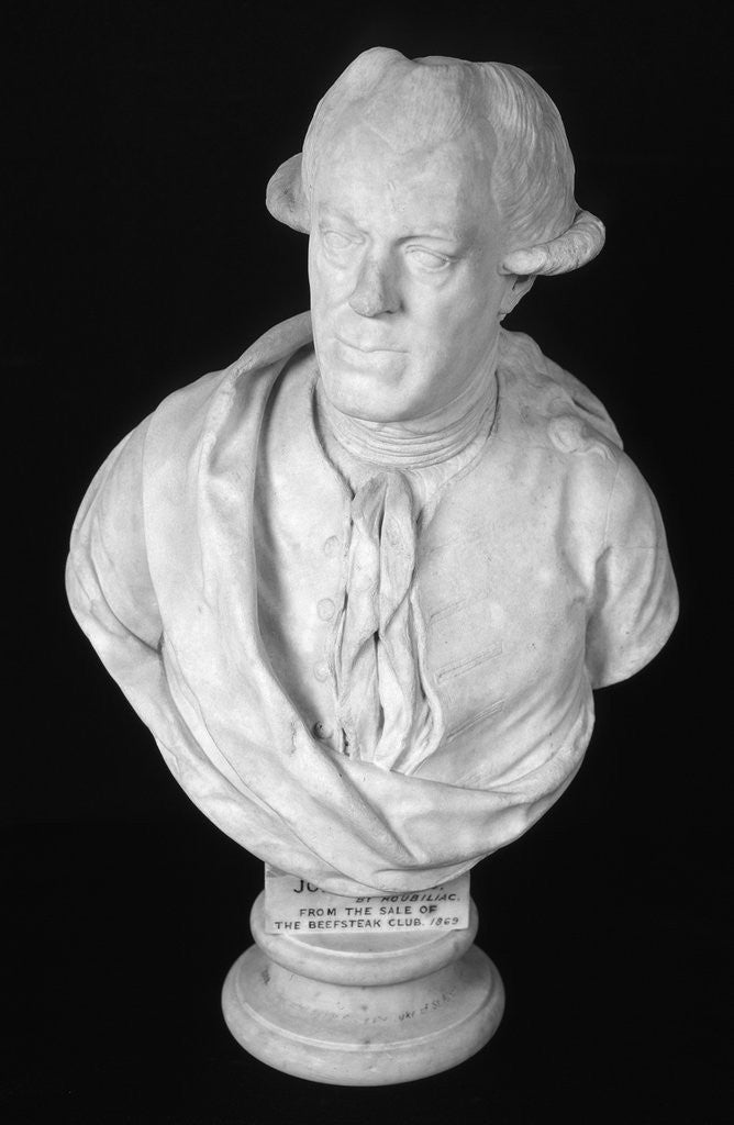 Detail of Bust of John Wilkes, 18th century English journalist and politician by Louis Francois Roubiliac