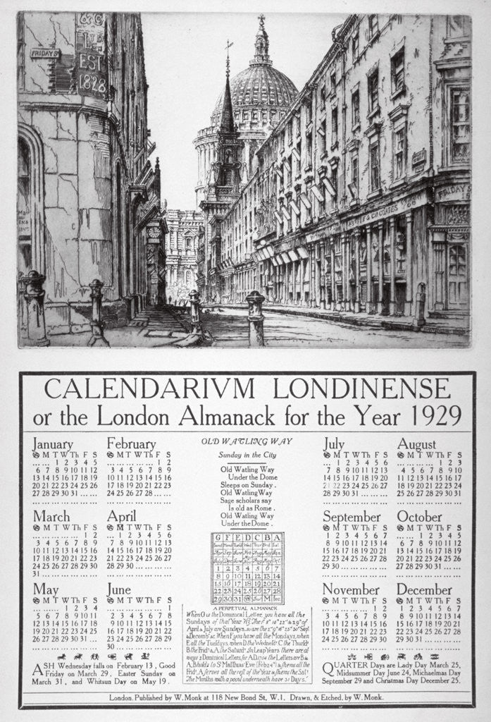 Detail of Watling Street, City of London by William Monk