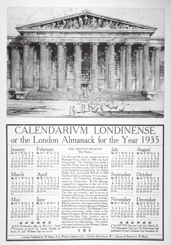 Detail of British Museum, Holborn, London by William Monk