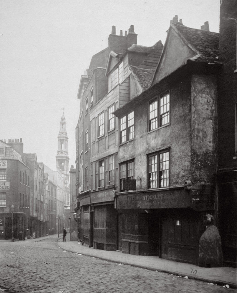 Detail of View of houses in Drury Lane, Westminster, London by Society for Photographing the Relics of Old London