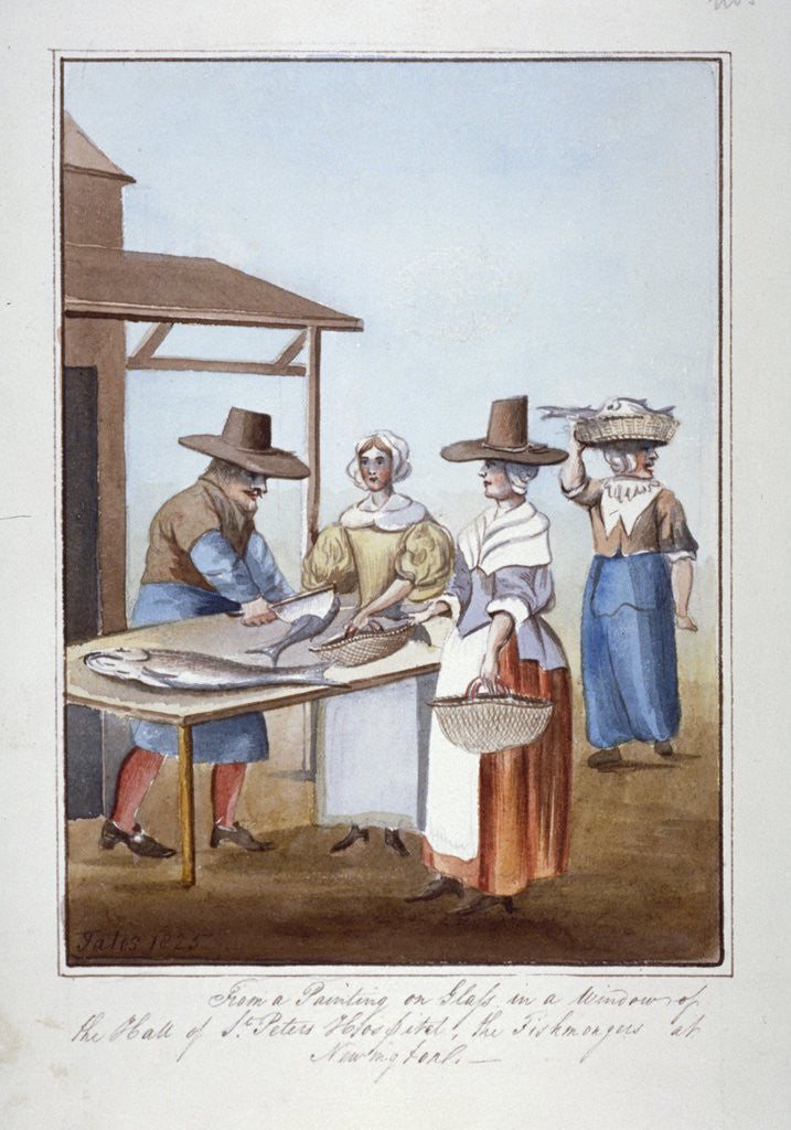 Detail of Copy of a stained glass window, St Peter's Hospital, Newington Butts, Southwark, London by G Yates