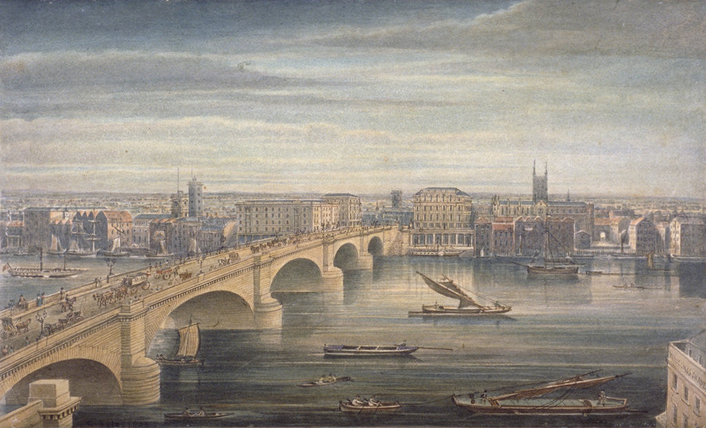 Detail of London Bridge, London by G Yates
