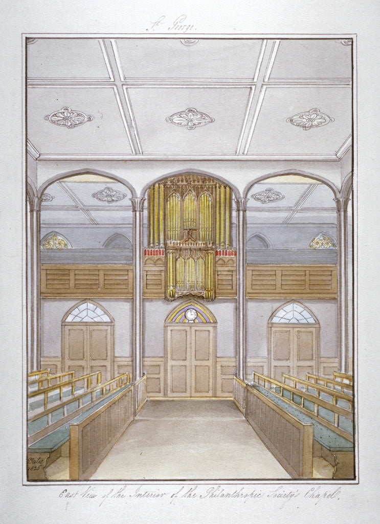 Detail of The chapel in the Philanthropic Society Institution on London Road, Southwark, London by G Yates