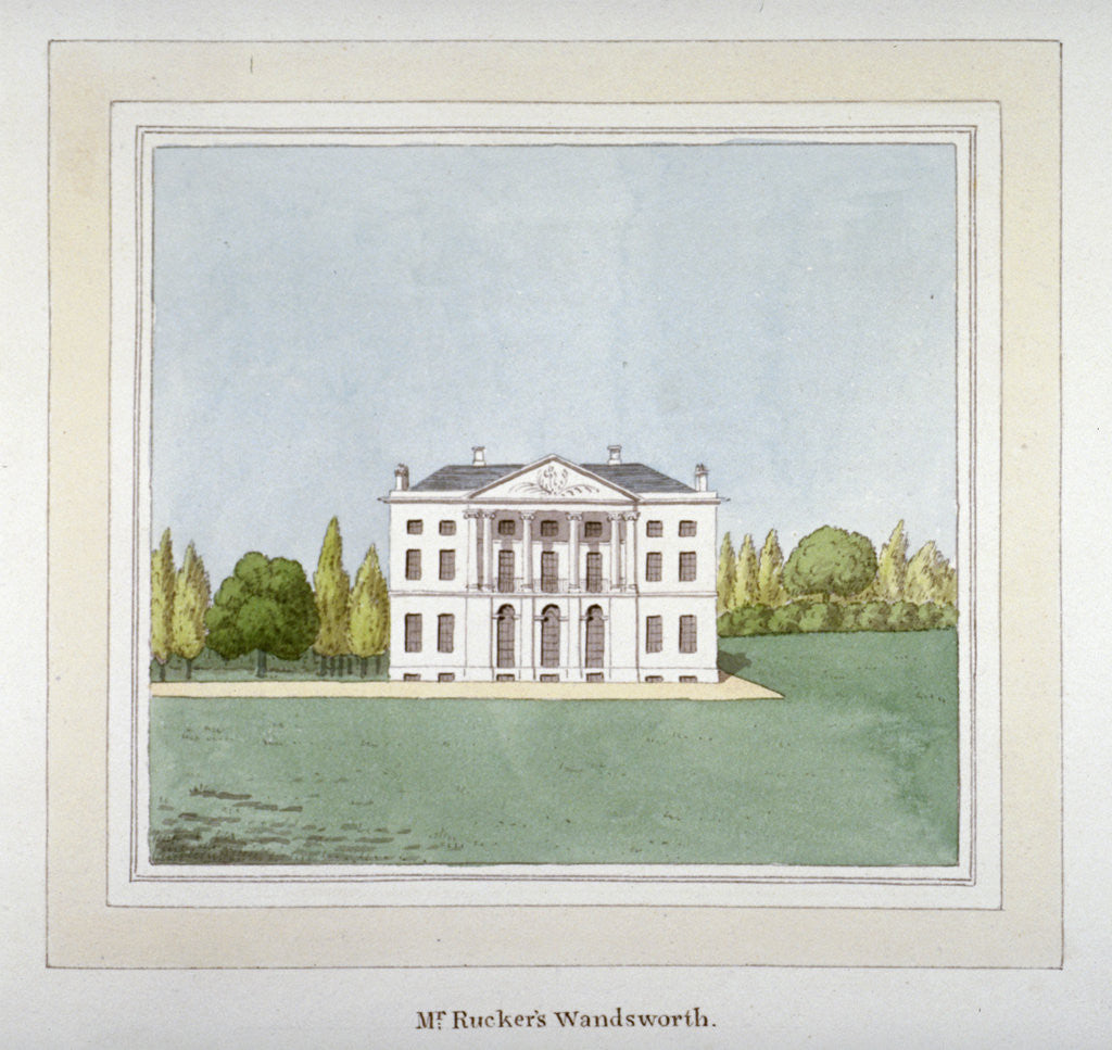 Detail of View of DH Rucker's residence at West Hill in Wandsworth, London by Anonymous