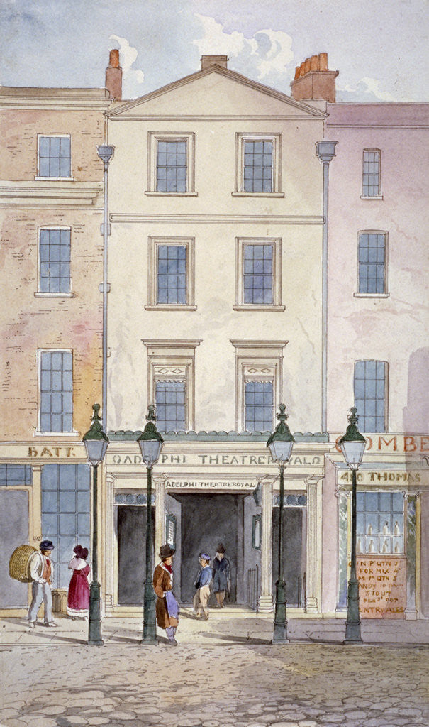 Detail of View of the Adelphi Theatre, Strand, Westminster, London by Anonymous