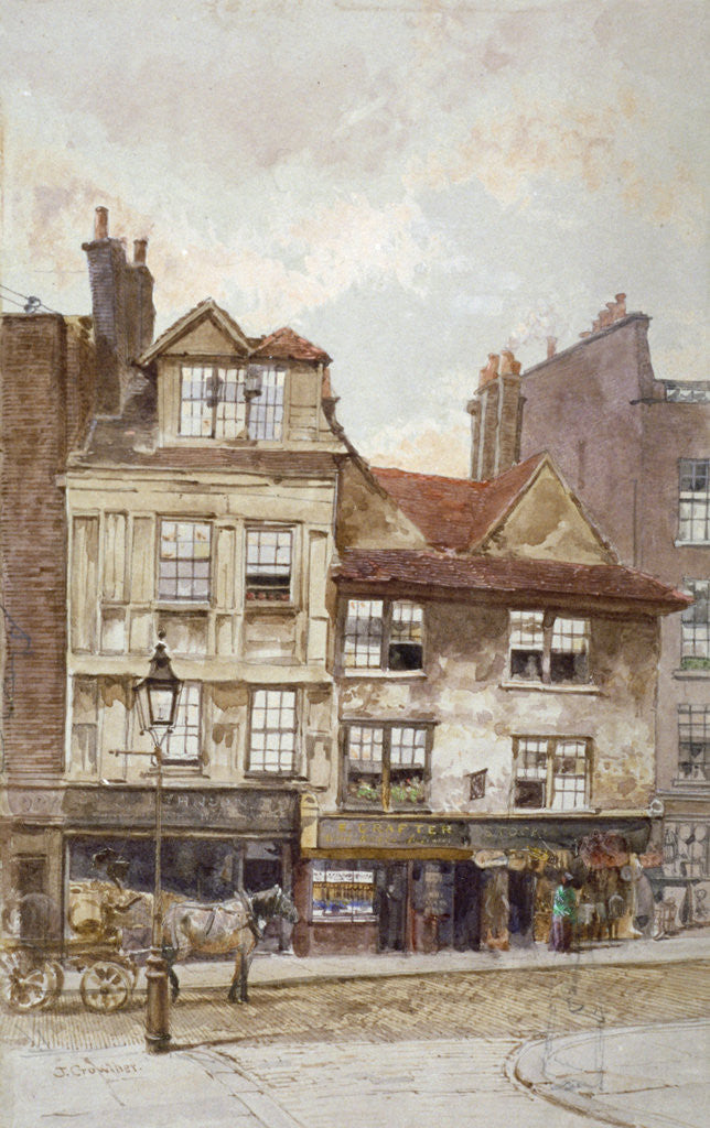 Detail of View of nos 87-89 Drury Lane, Westminster, London by John Crowther