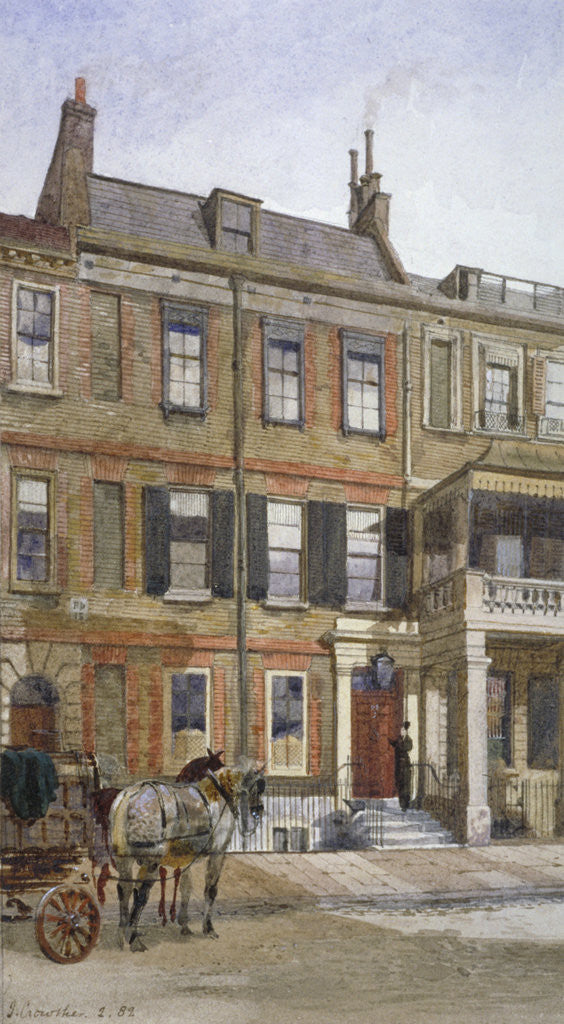 Detail of View of no 24 Cheyne Row, Chelsea, London by John Crowther