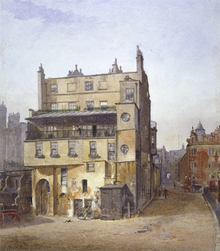 Detail of View of a house, Cecil Street, Westminster, London by John Crowther