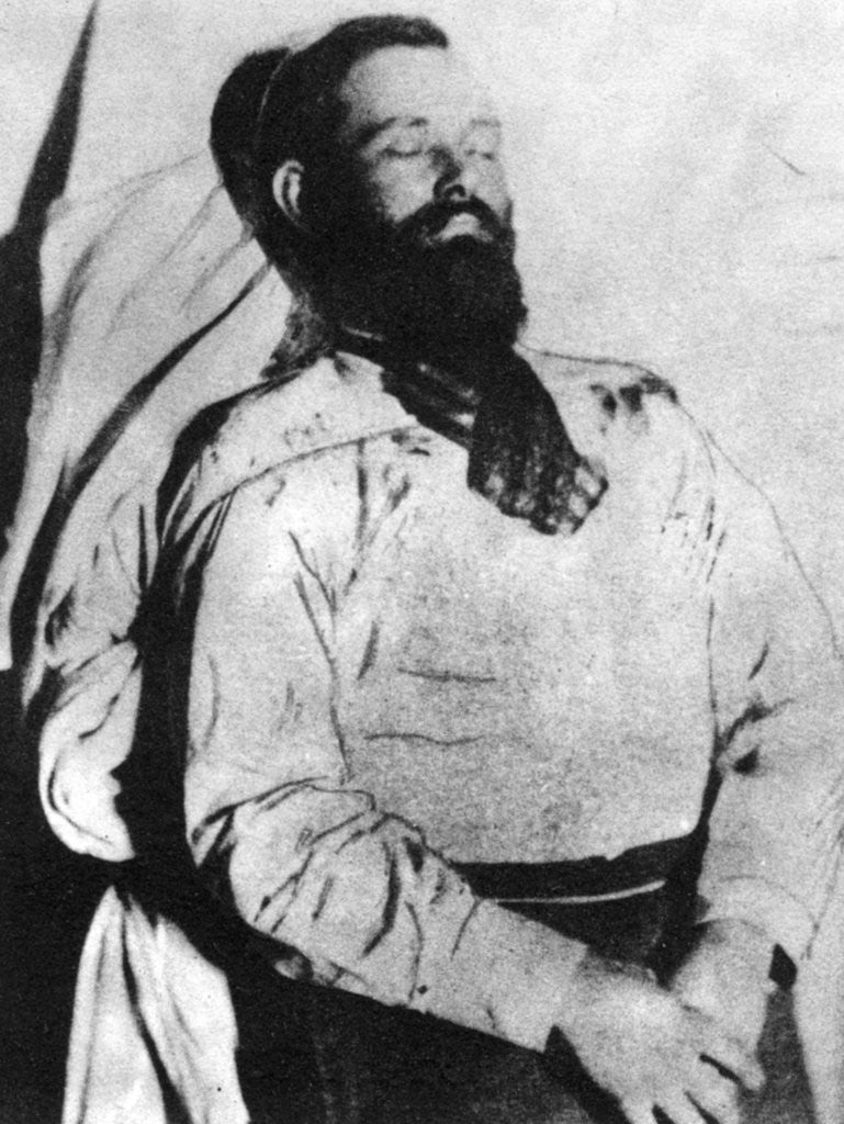 Detail of Jesse James in death by Anonymous