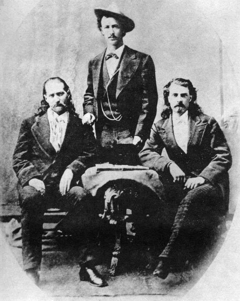Detail of 'Wild Bill' Hickok, 'Texas Jack' Omohundro and 'Buffalo Bill' Cody by Anonymous