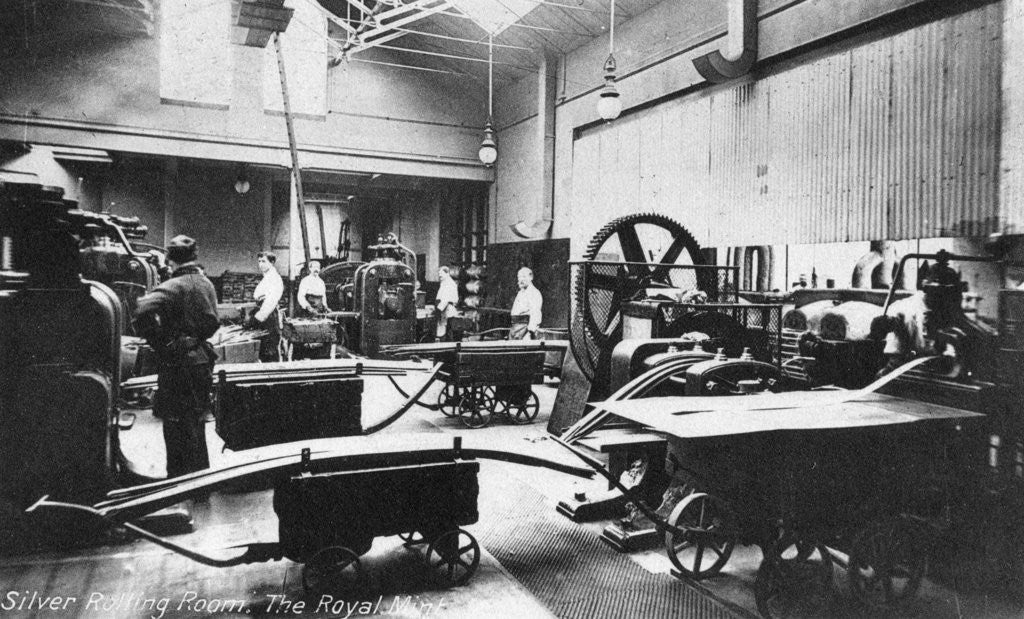 Detail of The Silver Rolling Room, the Royal Mint, Tower Hill, London by Anonymous