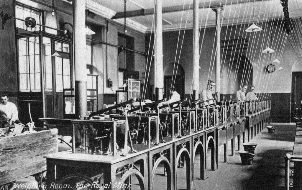 Detail of The Weighing Room, the Royal Mint, Tower Hill, London by Anonymous