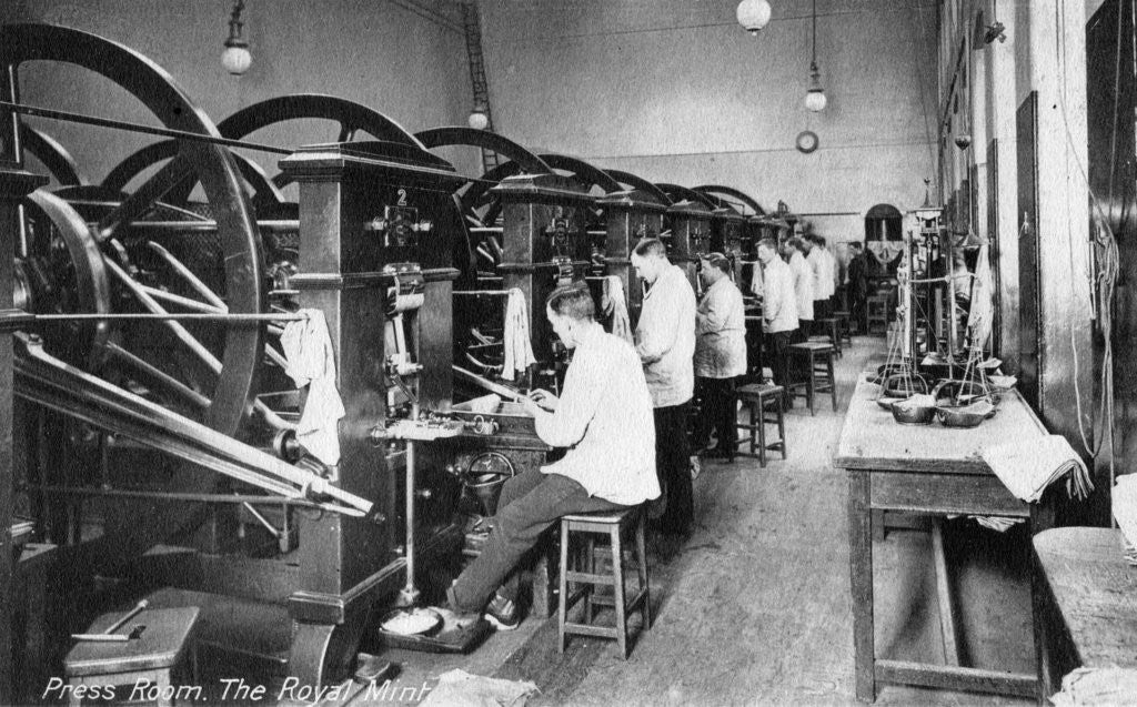 Detail of Press Room, the Royal Mint, Tower Hill, London by Anonymous