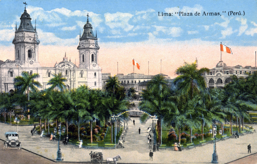 Detail of Plaza de Armas, Lima, Peru by Anonymous