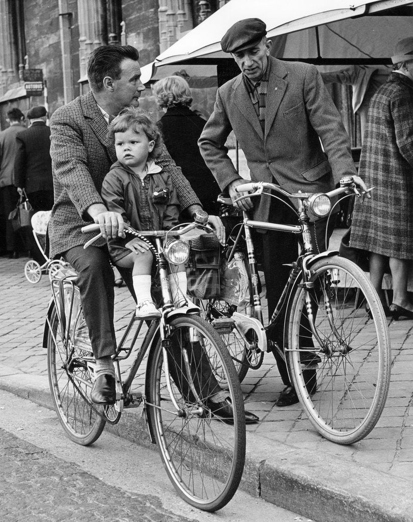 Detail of Cyclists, Brugge, Belgium, c1960s by Tony Boxall