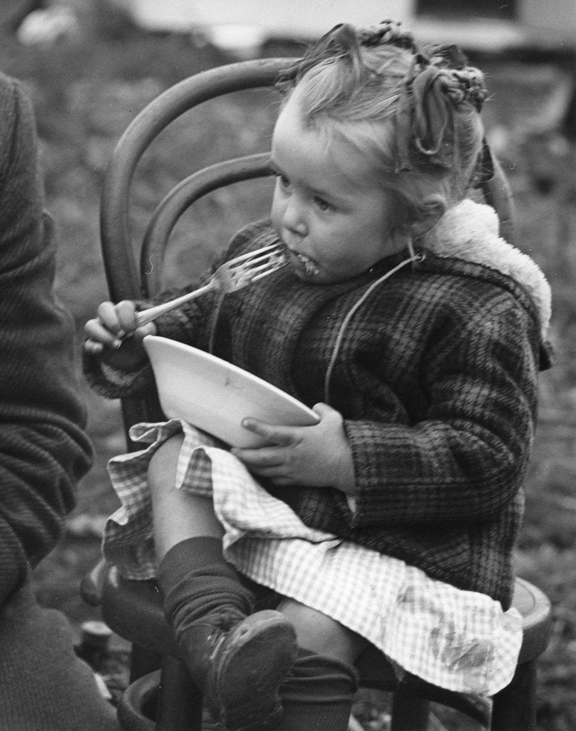 Detail of Gypsy girl eating, 1960s by Tony Boxall