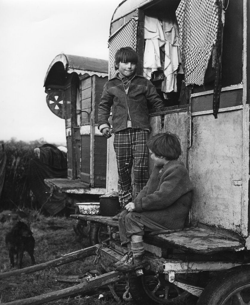 Detail of Gypsy boys playing, 1960s by Tony Boxall