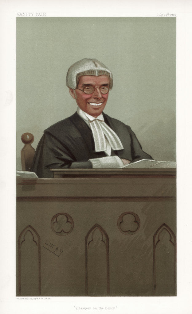 Detail of A Lawyer on the Bench by Spy