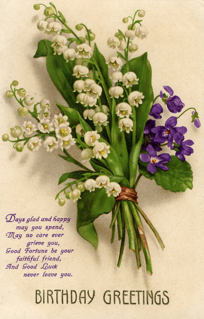 Detail of Birthday card by Anonymous