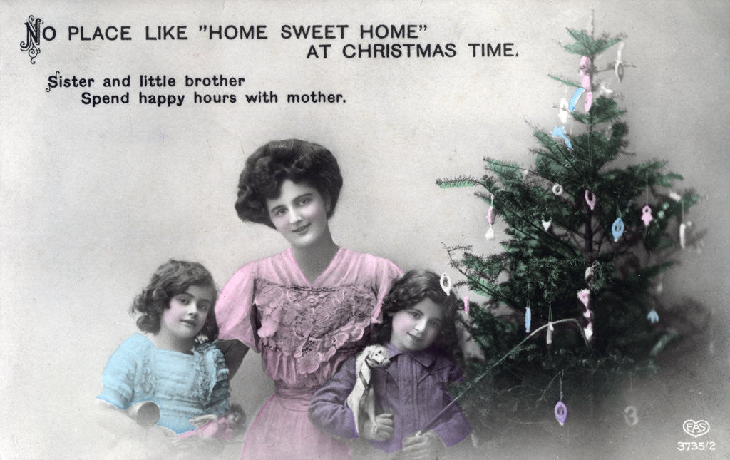 Detail of 'No Place like Home Sweet Home at Christmas Time', greetings card by Schwerdffeger & Co