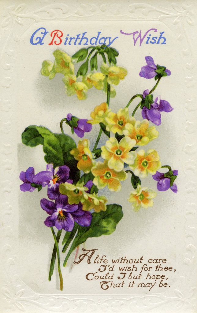 Detail of Birhday card by Anonymous