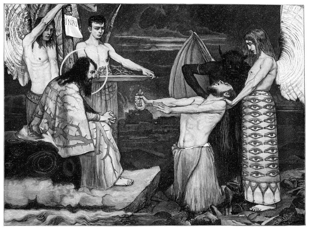 Detail of The Second Meeting, Christ and Judas by JF Weber