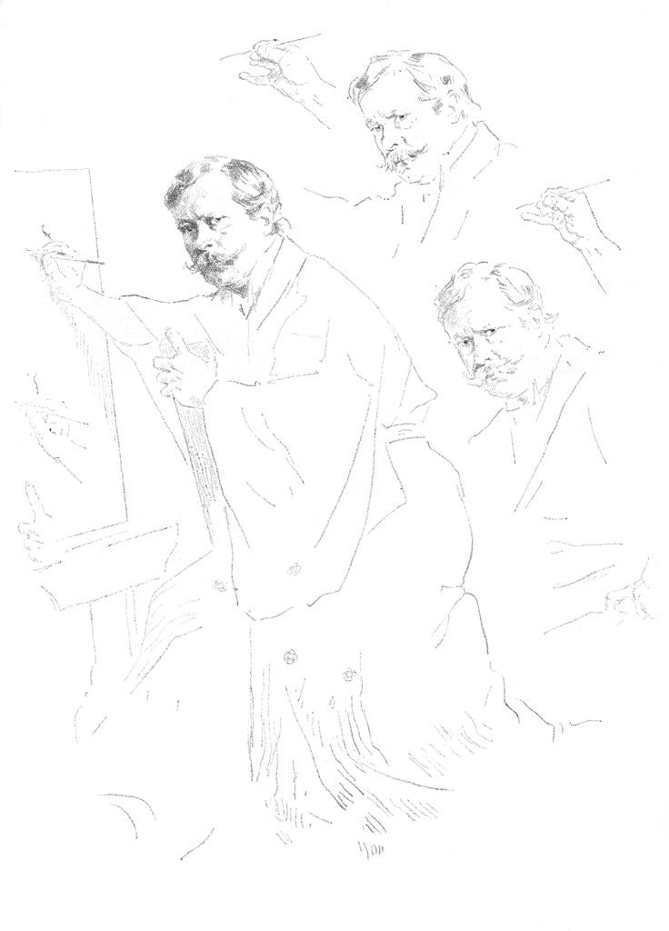 Detail of Mortimer Menpes, Sketched by Himself by Anonymous