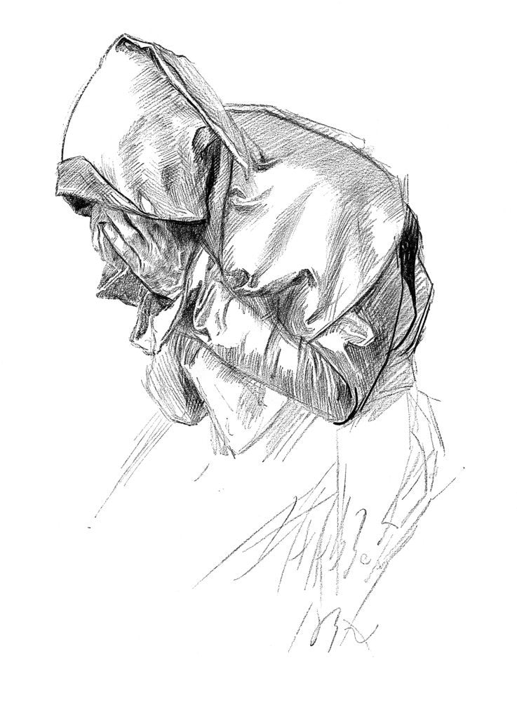 Detail of A study by Edwin A Abbey RA by Anonymous