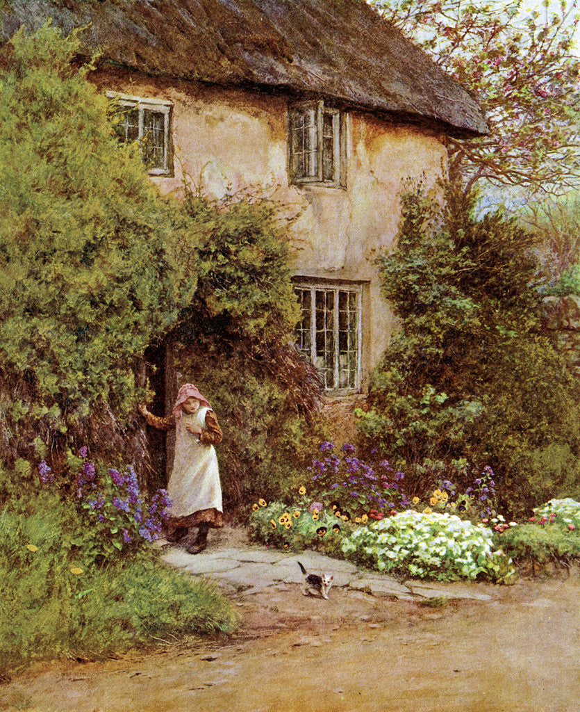 Detail of The Cottage Door by Anonymous