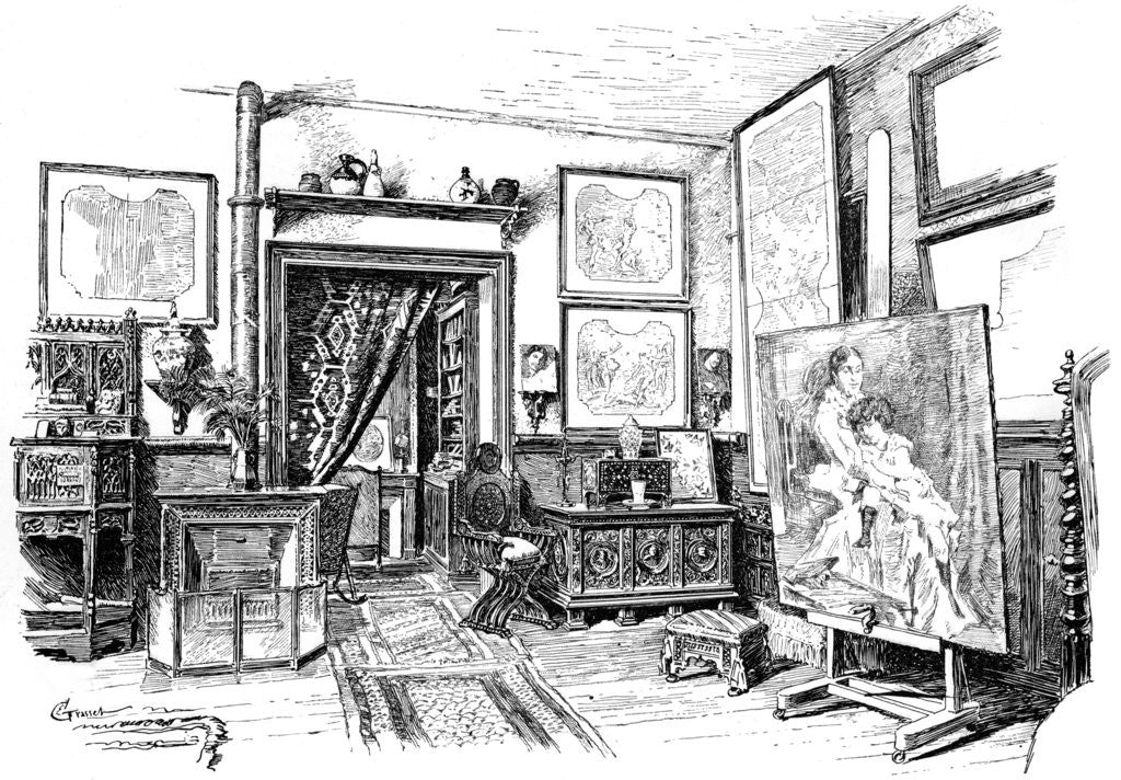 Detail of The smaller studio of Paul-Jacques-Aime Baudry by Anonymous