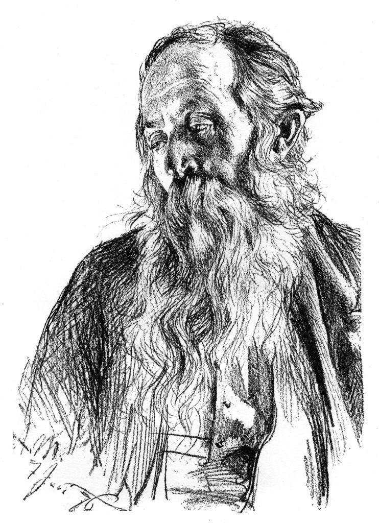 Detail of Study of a Jew by Adolph Menzel