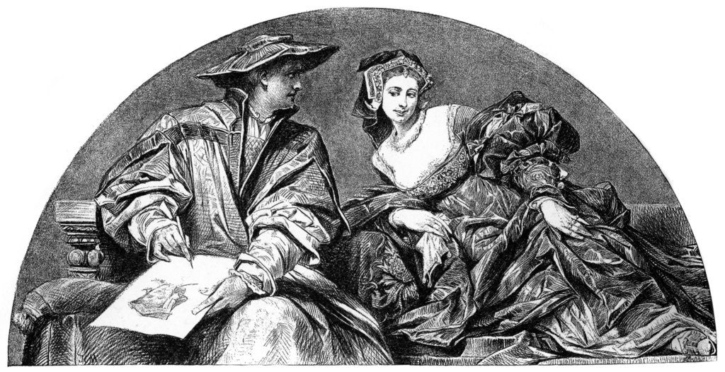 Detail of Hans Holbein, German artist by Hans Makart