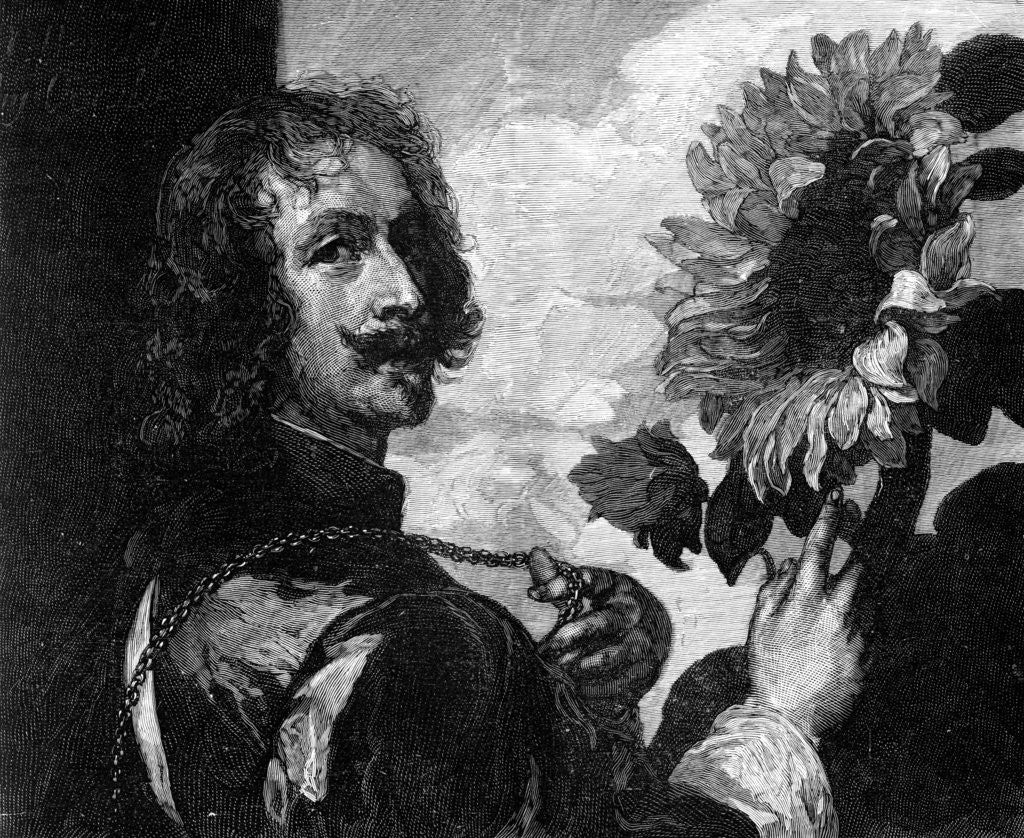 Detail of Anthony van Dyck, self-portrait with a sunflower by OL Lacour