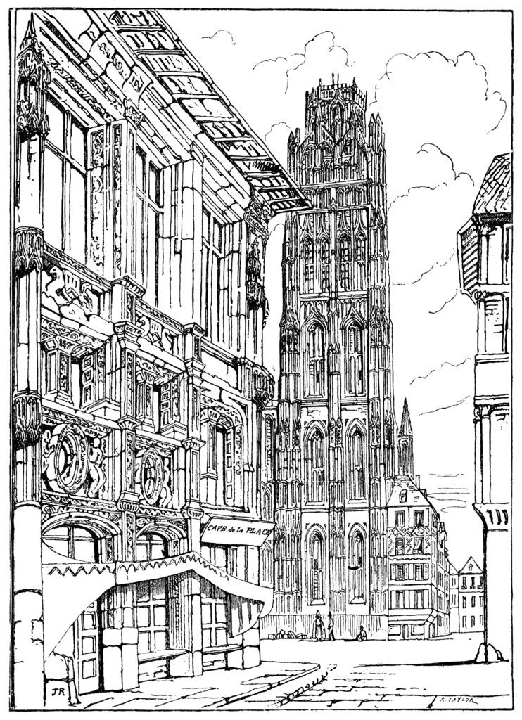 Detail of The Cathedral Spire, Rouen by Anonymous