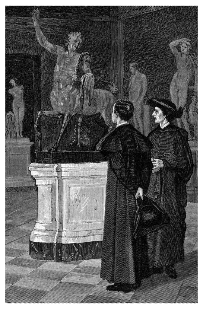 Detail of In the Sculpture Gallery by Anonymous