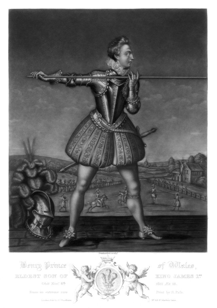 Detail of Henry, Prince of Wales, eldest son of King James I by Robert Dunkarton