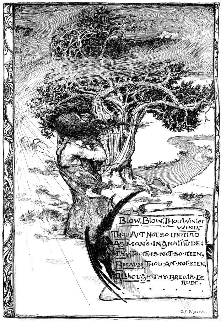 Detail of Blow, Blow, Thou Winter Wind by Anonymous