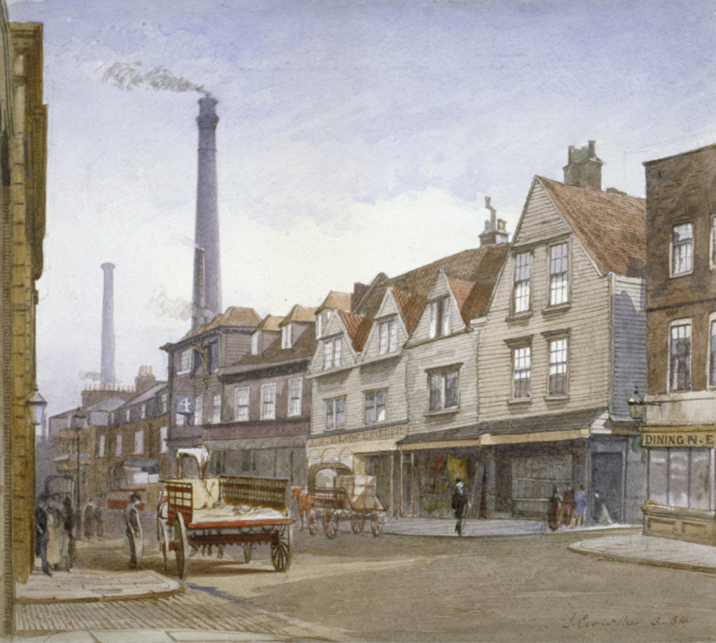 Detail of View of Mint Street, Southwark, London by John Crowther