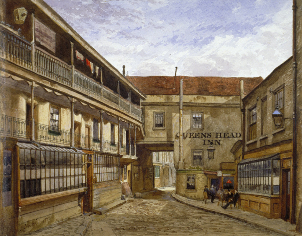 Detail of The Queen's Head Inn, Borough High Street, Southwark, London by John Crowther