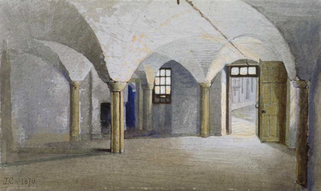 Detail of Interior view of Queen's Bench Prison, Borough High Street, Southwark, London by John Crowther