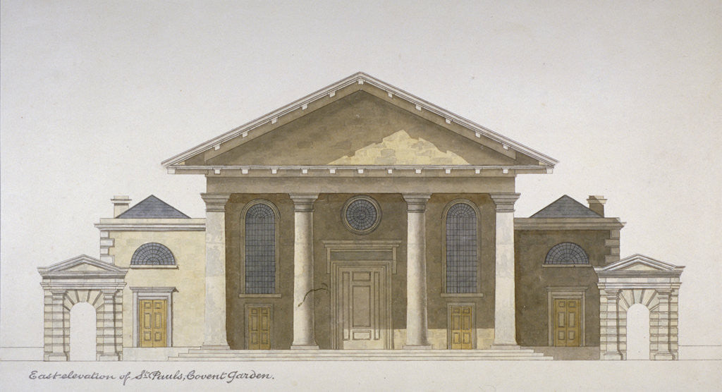 Detail of East elevation of the Church of St Paul, Covent Garden, London by Anonymous